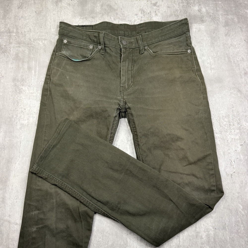Levis 511 Commuter Jeans Mens 34x34 Green Stretch Denim City Bike Cycling